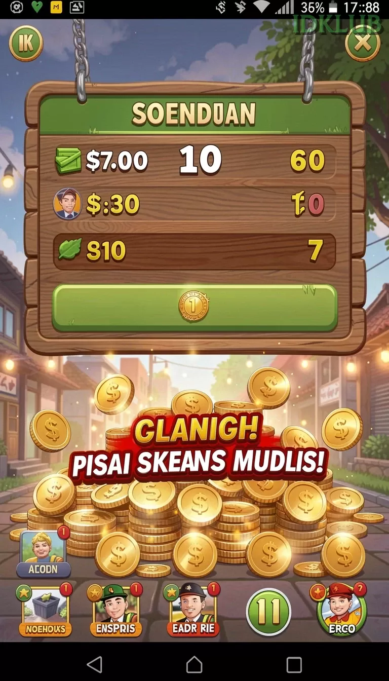 Cuplikan layar PANEN77 — aktivitas