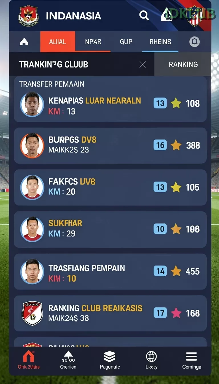 Cuplikan layar PANEN77 — menu navigasi